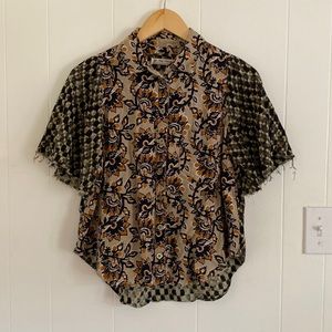 Free People button up shirt. Very cool pattern!